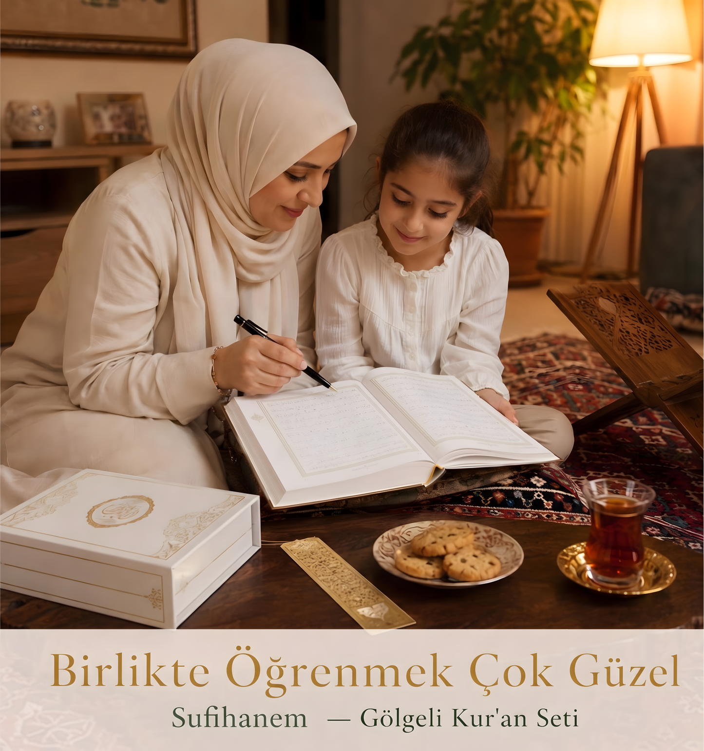 Sufihanem™ Gölgeli Kur'an-ı Kerim Yazma Seti
