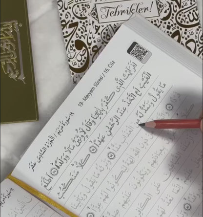 Sufihanem™ Gölgeli Kur'an-ı Kerim Yazma Seti